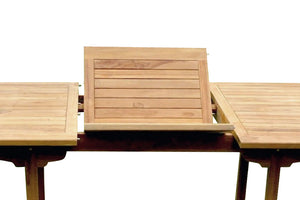 Mesa de jardin rectangular estirable 6 sillas Kajang 