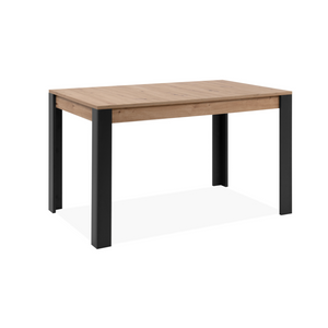 mesa extensibile madera y negro tolosa fondo blanco 3 cuartos concept u