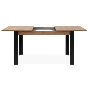 mesa extensibile madera y negro tolosa fondo blanco abierto frontal concept u