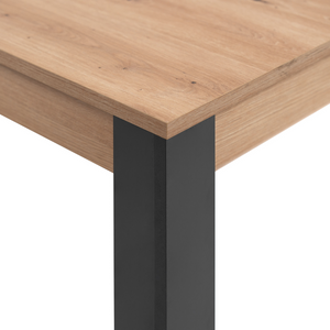 mesa extensibile madera y negro tolosa fondo blanco zoom pata concept u