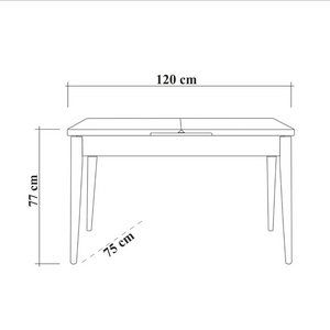 Dimensiones de Santi sin extensión.