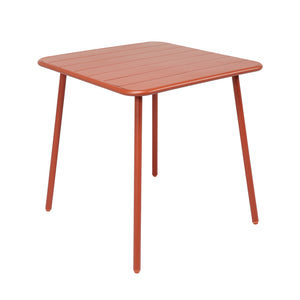 Mesa de comedor de jardín 4 plazas 70x70 cm terracota Bergame — packshot vista 3/4