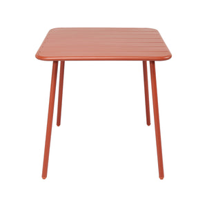 Mesa de comedor de jardín 4 plazas 70x70 cm terracota Bergame — packshot vista frontal