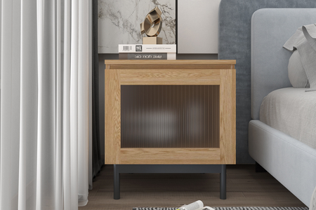 mesita de noche de vidrio flauta Praga Concept U