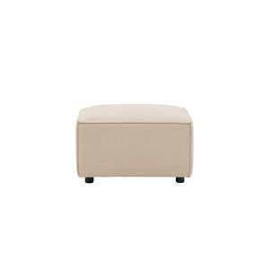 modular 3 plazas bouclette beige bouclé - beige modular packshot puf frente concept u