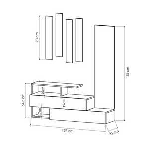 Dimensiones perchero mueble recibidor ramar