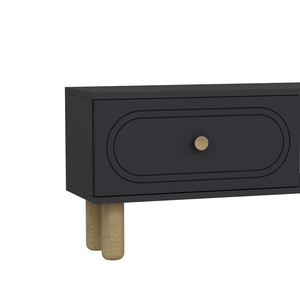 Mueble de TV con chimenea LED 150 cm gris antracita Fyri packshot zoom
