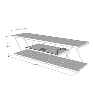 Dimensiones del mueble de televisión Hamar