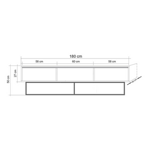 Dimensiones del mueble TV Haye