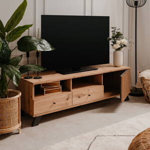 Mueble TV de madera Split con almacenamiento
