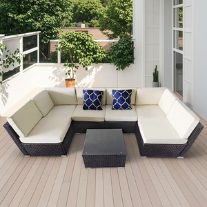 muebles de jardin marron oscuro y ratan aldabra atmosfera superior concept u beige