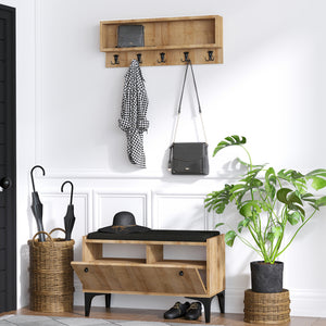 muebles entrada zapatos guardarropa roble luana abierto concept u