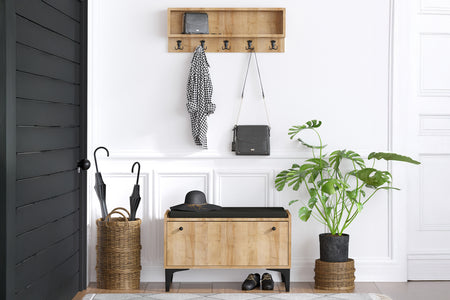 muebles entrada zapatos guardarropa roble luana ambiente concept u