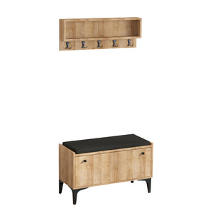muebles entrada zapatos guardarropa roble luana packshot concept u