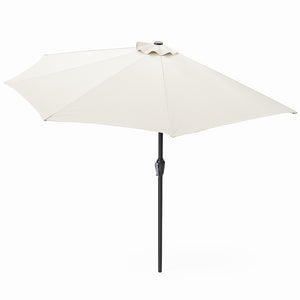 Parasol de media luna para balcón 270 cm crudo en aluminio Catane packshot vista desde arriba
