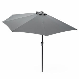 Parasol de media luna para balcón 270 cm gris en aluminio Catane packshot vista desde arriba