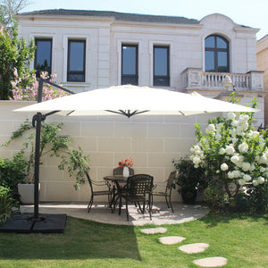 Sombrilla rectangular descentrada 3x4 m cesare crudo