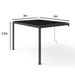 Pergola bioclimatica 3x4 agadir concept-u - dimensiones