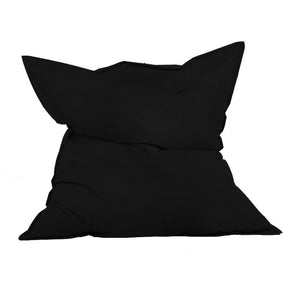 Puf rectangular XXL de espuma de poliestireno expandido reciclado Moku negro asiento cómodo
