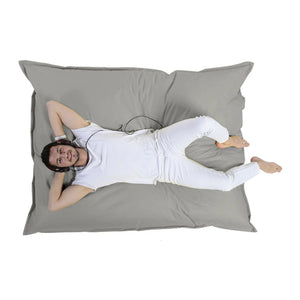 Puf rectangular XXL de espuma de poliestireno expandido reciclado Moku gris asiento cómodo