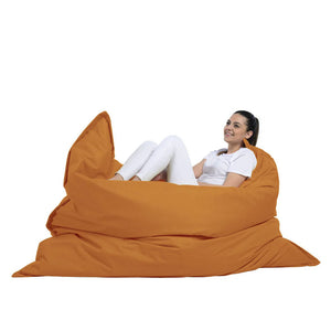 Puf rectangular XXL de espuma de poliestireno expandido reciclado Moku naranja asiento cómodo