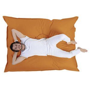 Puf rectangular XXL de espuma de poliestireno expandido reciclado Moku naranja asiento cómodo