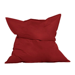 Puf rectangular XXL de espuma de poliestireno expandido reciclado Moku rojo asiento cómodo