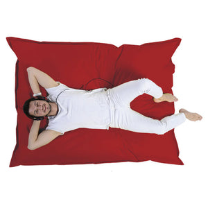 Puf rectangular XXL de espuma de poliestireno expandido reciclado Moku rojo asiento cómodo