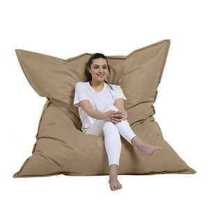 Puf rectangular XXL de espuma de poliestireno expandido reciclado Moku topo asiento cómodo