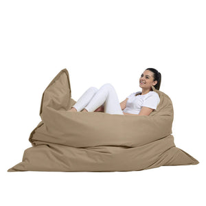 Puf rectangular XXL de espuma de poliestireno expandido reciclado Moku topo asiento cómodo