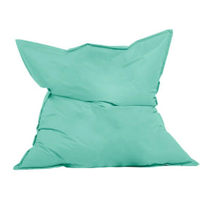 Puf rectangular XXL de espuma de poliestireno expandido reciclado Moku turquesa asiento cómodo