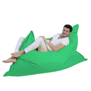Puf rectangular XXL de espuma de poliestireno expandido reciclado Moku verde asiento cómodo