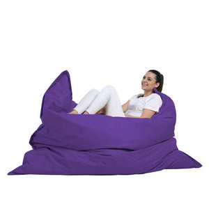 Puf rectangular XXL de espuma de poliestireno expandido reciclado Moku violeta asiento cómodo