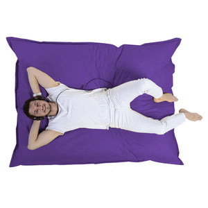 Puf rectangular XXL de espuma de poliestireno expandido reciclado Moku violeta asiento cómodo