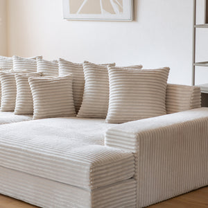 sofá pana grande beige cardiff zoom de cote concept u