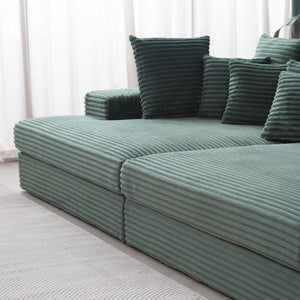 sofá pana grande verde cardiff zoom concept u