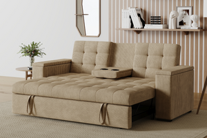 Sofa convertible pana beige Concept-U