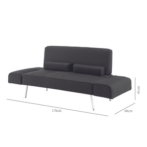 sofa convertible gris Riga - dimensiones 2
