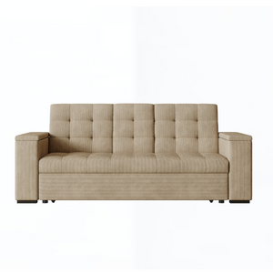 Sofa convertible pana beige Concept-U - fondo blanco