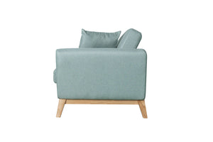 sofa derecho escandinavo 3 plazas hoga verde agua lateral Concept U