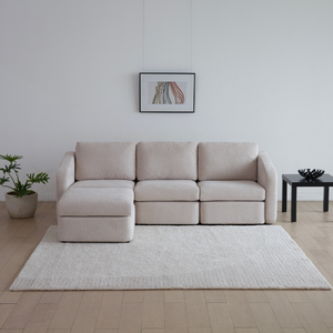 Sofá modular beige Konekt ambiente 4 plazas Concept Usine
