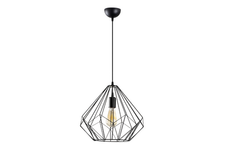 Suspension Sasha metal negro rectangulo