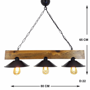 Lampara colgante madera Enola - Concept-U - dimensions