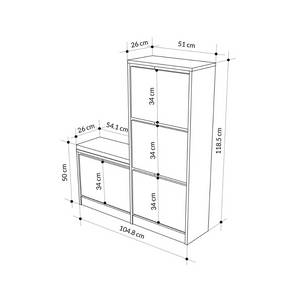 zapateros de madera y valles negros dimensiones concept u