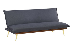 sofá cama gris oscuro sobre fondo blanco 2