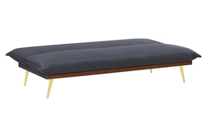 sofá cama gris oscuro sobre fondo blanco 5
