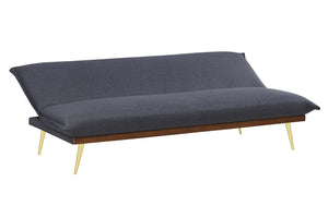 sofá cama gris oscuro sobre fondo blanco 3