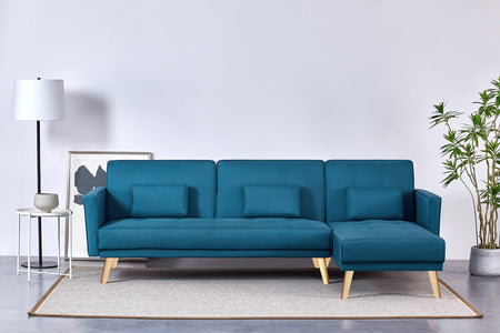 Rinconera reversible y convertible azul