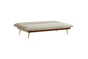 sofá cama beige sobre fondo blanco 4