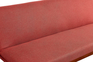sofá cama rosa frambuesa sobre fondo blanco 6